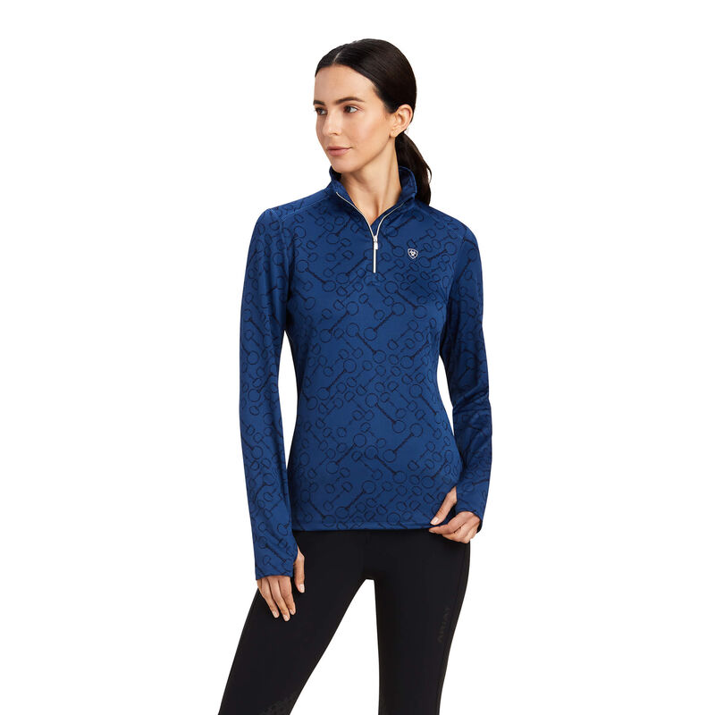 Blusas Ariat Prophecy 1/4 Zip Azules Oscuro Mujer - Chile 095-GLWUFJ